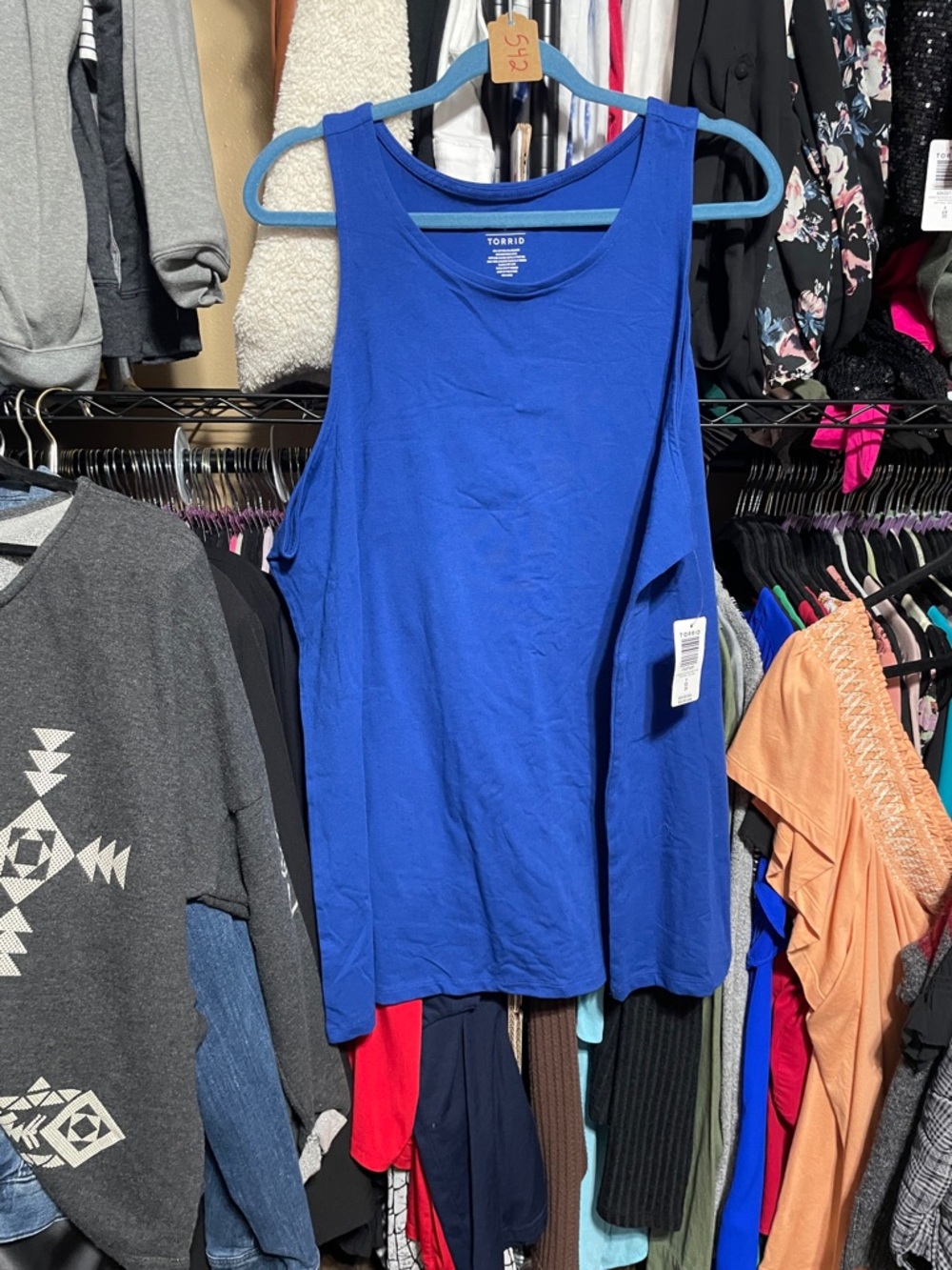#532 size 5 Torrid NWT Women’s Royal Blue foxy Tank Top